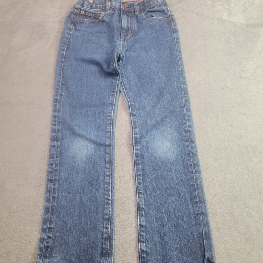 Crewcuts J.Crew Boys Straight Leg Jeans Blue Denim Adjustable Waist Size 8